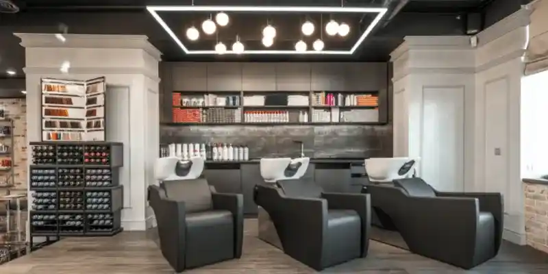 beauty salon interior design shampoo station