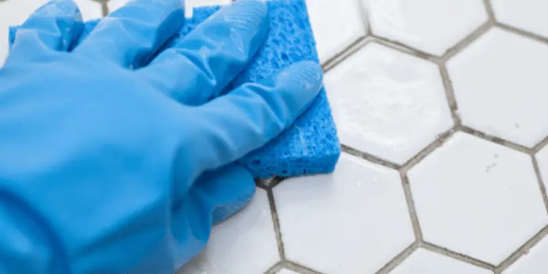 Wash and dry the grout