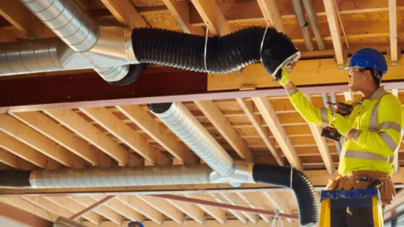 Set up flexible ducts
